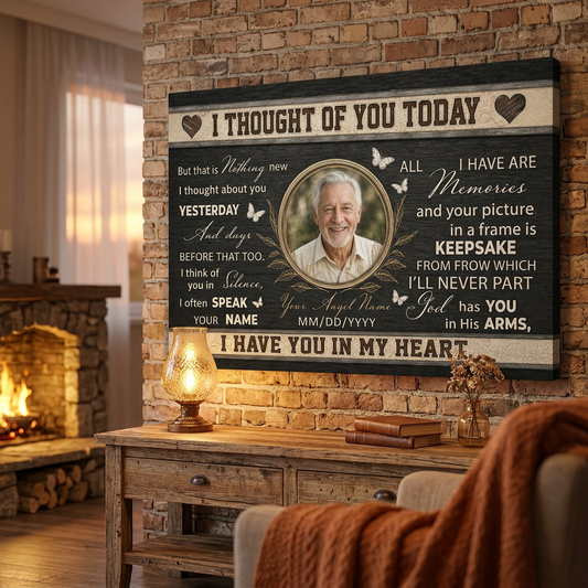 Personalized Memorial Wall Canvas In Memory Of Loved One Sympathy Remembrance Gift - Image 2