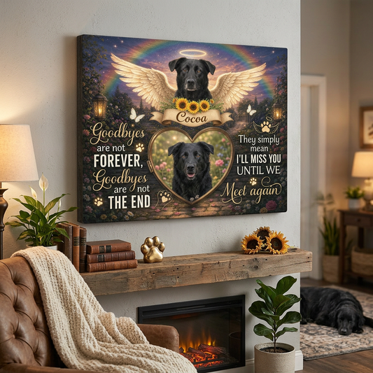 Personalized Dog Memorial Canvas Wall Art with Photo - Pet Loss Remembrance Gift - Image 2