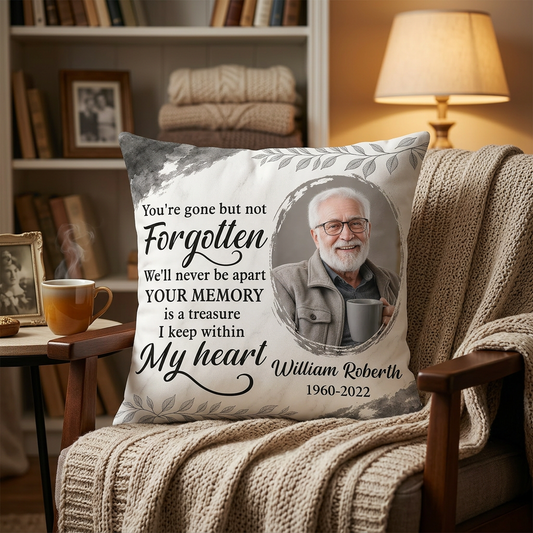 Personalized Memorial Photo Pillow With Name And Dates - Sympathy Gift For Loss Of Loved One - Image 2