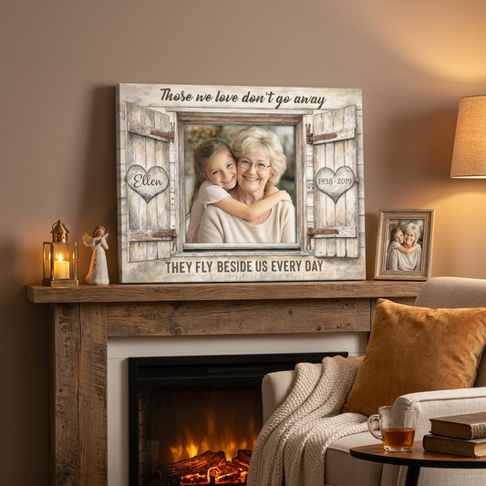 Personalized Memorial Photo Canvas Wall Art, Sympathy Gift for Grandmother - Image 2
