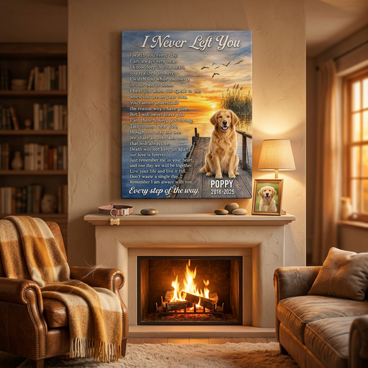 Personalized Pet Memorial Canvas Wall Art - Custom Dog Photo Print - Dog Loss Sympathy Gift - Image 2