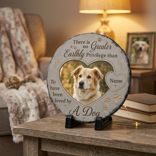 Personalized Dog Memorial Garden Stone With Photo – Pet Loss Keepsake Gift - Image 2