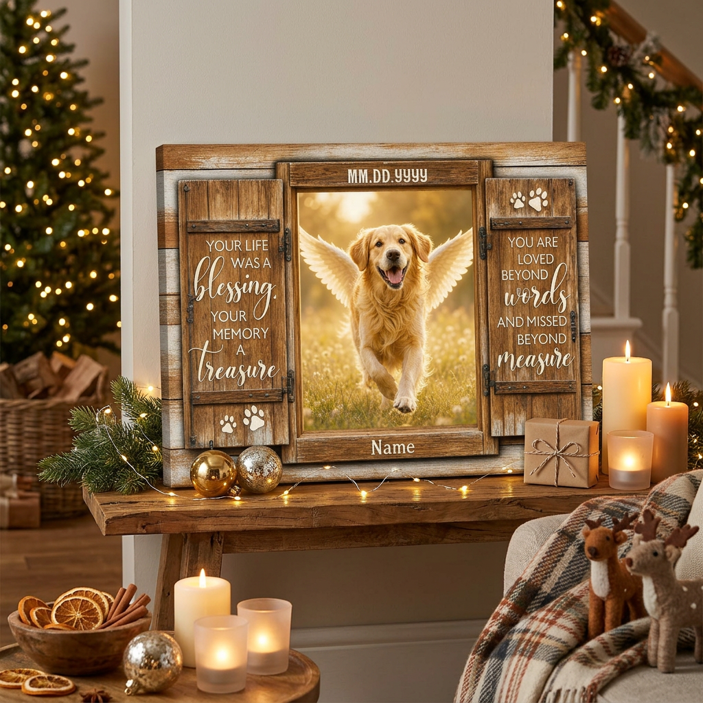 Personalized Dog Memorial Canvas Wall Art With Photo, Custom Pet Remembrance Keepsake Gift - Image 6