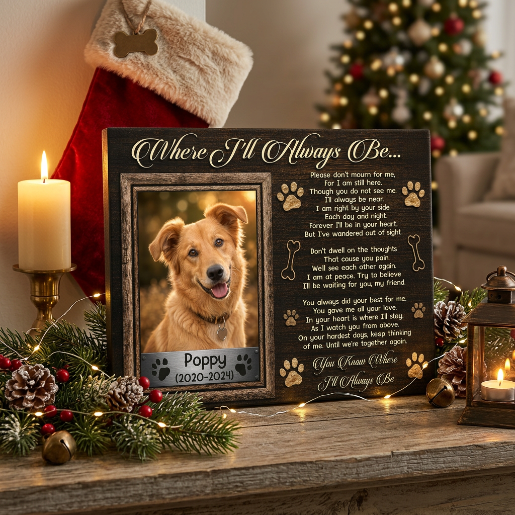 Personalized Dog Memorial Canvas Wall Art - Custom Pet Photo & Name Remembrance Sign for Pet Loss - Image 6