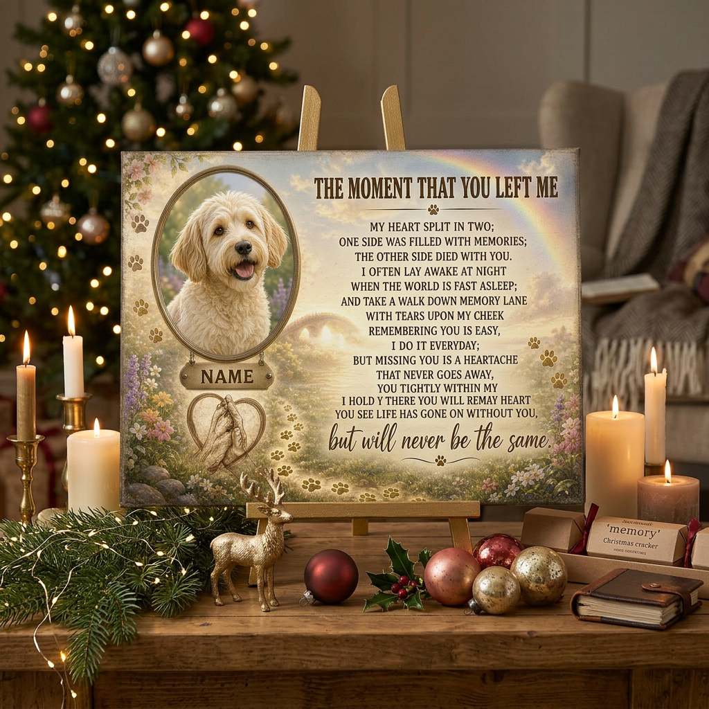 Personalized Dog Photo Memorial Wall Canvas Gift for Pet Loss Remembrance - Image 6