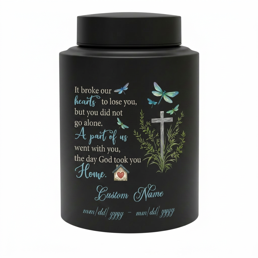 Personalized Dragonfly Stainless Steel Cremation Urn for Loss of Loved One Mother Father, Bereavement Ash Holder Small and Large Sizes, Memorial Keepsake Urn, Memorial Gift, In Loving Memory - Image 11