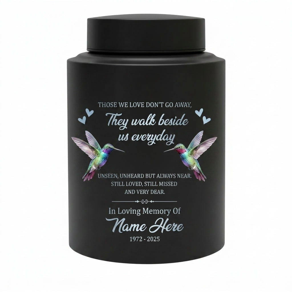 Personalized Hummingbird Stainless Steel Cremation Urn for Human Ashes Loss of Mother Sympathy Condolence Bereavement Small Large Sizes Memorial Keepsake Urn, Memorial Gift, In Loving Memory - Image 11