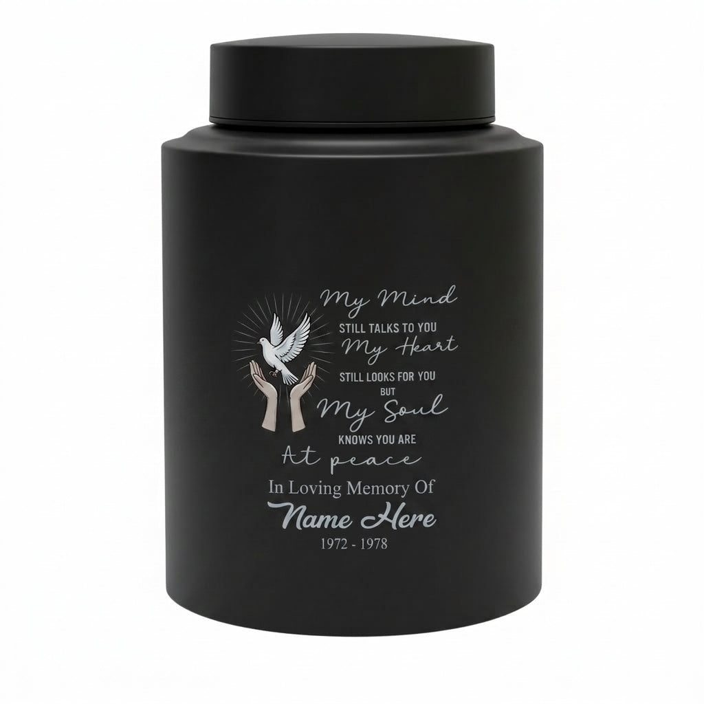 Personalized Peace Dove Hands Releasing Birds UV Print Stainless Steel Cremation Urn for Human Ashes Sympathy Grief Loss Small Large Memorial Keepsake Urn, Memorial Gift, In Loving Memory - Image 11