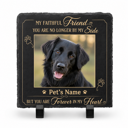 Personalized Dog Memorial Garden Stone with Photo – Pet Loss Sympathy Gift - Image 1