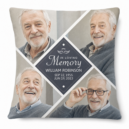 Personalized In Loving Memory Photo Pillow - Memorial Keepsake Gift for Family & Friends - Image 1