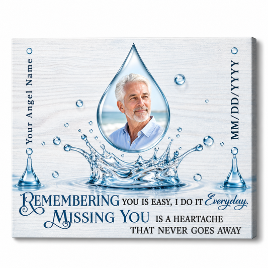 Personalized Memorial Wall Canvas for Loss of Loved One Remembrance Sympathy Gift - Image 1