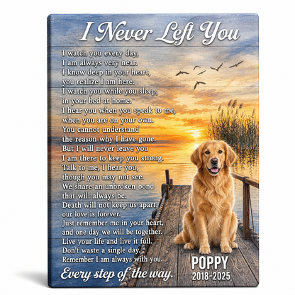 Personalized Pet Memorial Canvas Wall Art - Custom Dog Photo Print - Dog Loss Sympathy Gift - Image 1