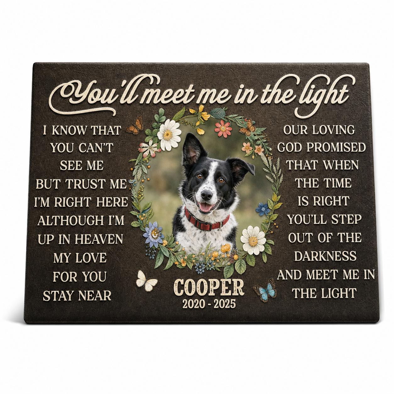Personalized Pet Memorial Canvas Wall Art - Custom Dog Photo & Name - Pet Loss Sympathy Gift - Image 1