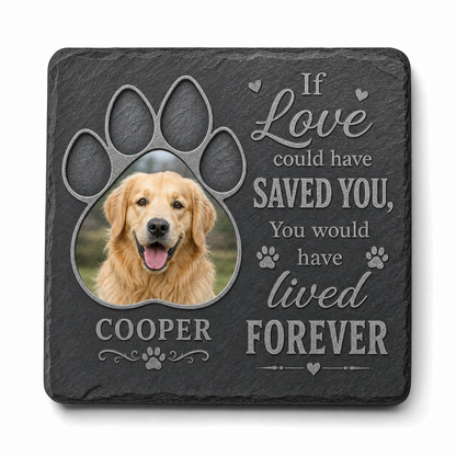 Personalized Pet Memorial Garden Stone Rectangle – Dog Loss Grave Marker Gift - Image 1