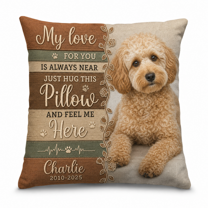 Personalized Pet Memorial Pillow Custom Photo Dog Loss Remembrance Sympathy Gift - Image 1