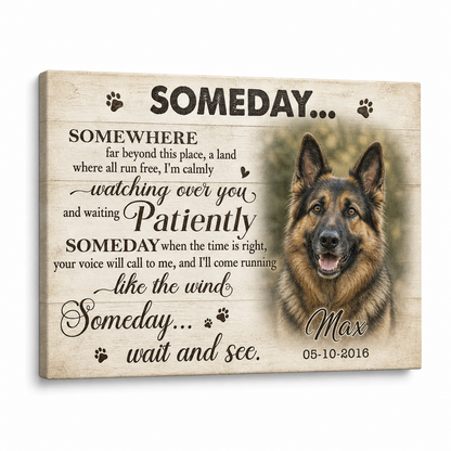 Personalized German Shepherd Memorial Wall Canvas - Dog Loss Remembrance Keepsake Gift - Image 1
