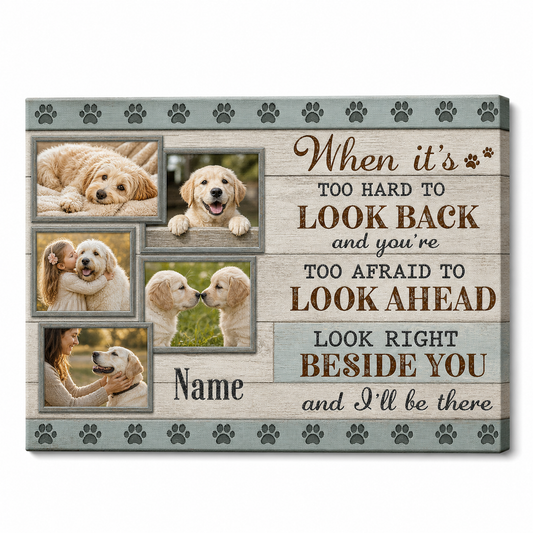 Personalized Pet Memorial Photo Collage Wall Canvas Dog Lover Loss Gift - Image 1