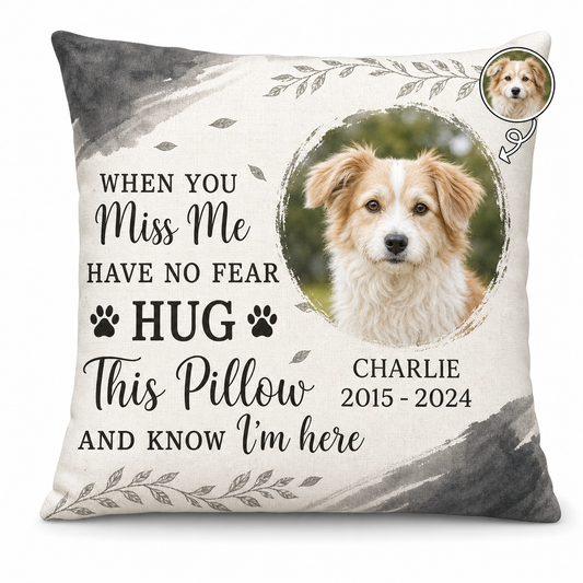 Personalized Pet Memorial Pillow with Photo - Custom Dog Loss Remembrance Throw Pillow Sympathy Gift - Image 1