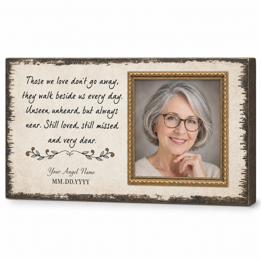 Personalized Memorial Photo Canvas Wall Art – Sympathy Gift for Loss of Loved One - Image 1