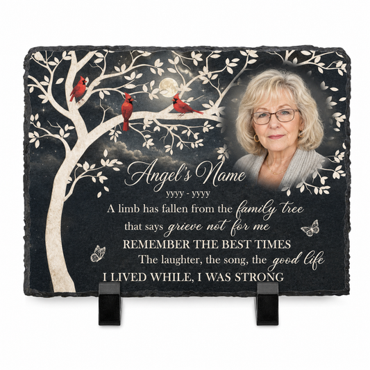 Personalized A Limb Has Fallen Memorial Garden Stone Custom Photo – Sympathy Gift - Image 1