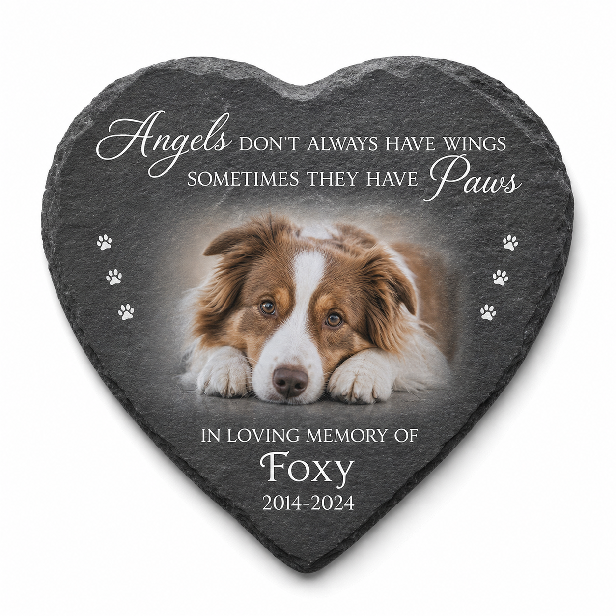 Personalized Pet Memorial Garden Stone – Custom Heart Dog Loss Grave Marker Gift - Image 1