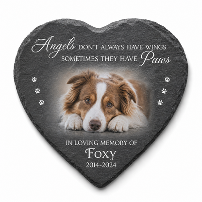 Personalized Pet Memorial Garden Stone – Custom Heart Dog Loss Grave Marker Gift - Image 1