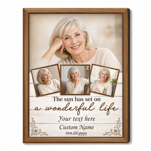 Personalized In Loving Memory Photo Collage Wall Canvas Sympathy Gift for Loss of Loved One - Image 1