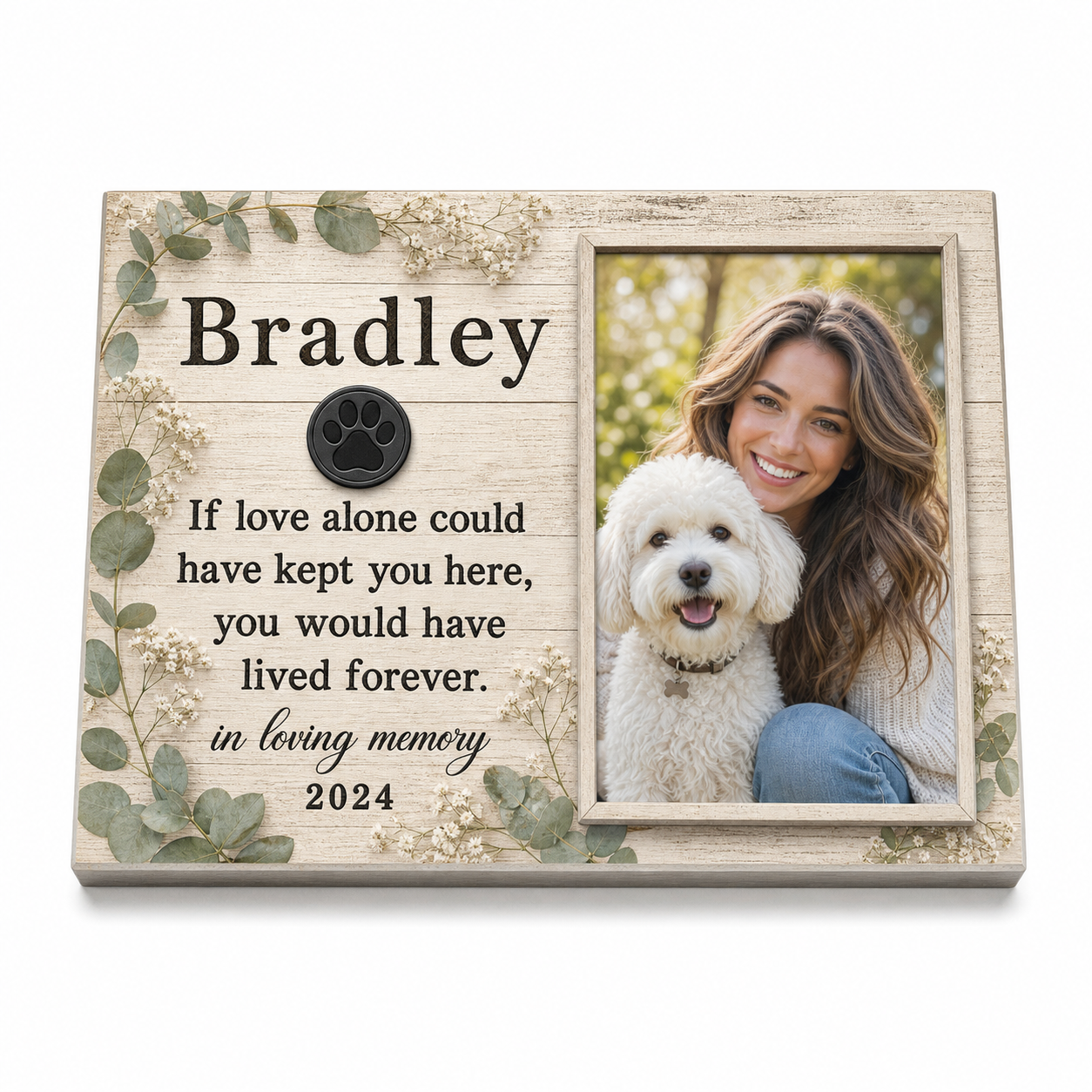 Personalized Pet Memorial Photo Canvas Wall Art – Dog Loss Sympathy Gift - Image 1