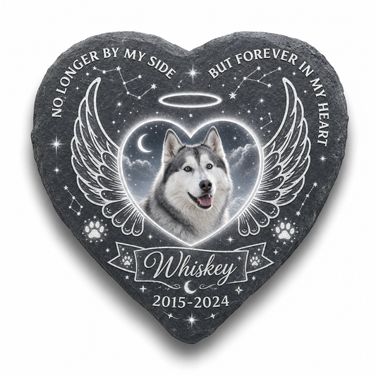 Personalized Dog Memorial Heart Stone – Custom Pet Loss Garden Keepsake Gift - Image 1
