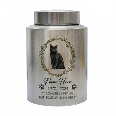 Personalized Cat Paw Print Wreath Pet Memorial Large Stainless Steel Urn for Ashes Cat Loss Sympathy Gift Mom Dad Lovers Custom Date Memorial Keepsake Urn, Memorial Gift, In Loving Memory - Image 1 | BXGH-SMALL-SILVER-B0DK6VTT79 BXGH-SMALL-BLACK-B0DK6VTT79 BXGH-SMALL-RED-B0DK6VTT79 BXGH-SMALL-GOLDEN-B0DK6VTT79 BXGH-LARGE-SILVER-B0DK6VTT79 BXGH-LARGE-BLACK-B0DK6VTT79 BXGH-LARGE-RED-B0DK6VTT79 BXGH-LARGE-GOLDEN-B0DK6VTT79