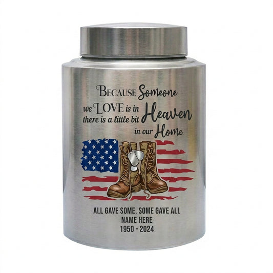 Veterans Memorial Mini Urn - Front View