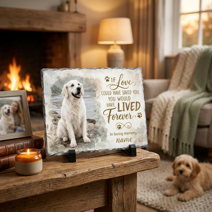 Personalized Dog Memorial Garden Stone Rectangle Slate Plaque – Pet Loss Gift - Image 2