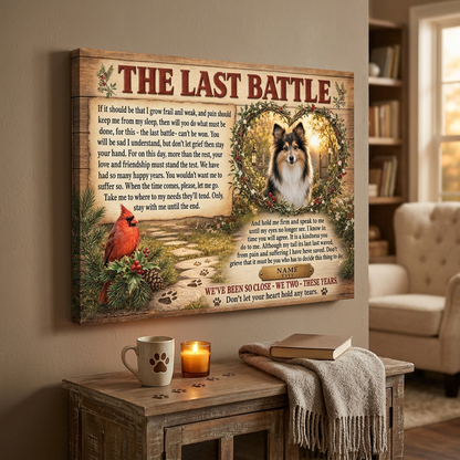 Personalized Dog Memorial Wall Canvas - The Last Battle Pet Loss Remembrance Gift - Image 2