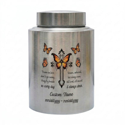 Personalized Christian Dove Stainless Steel Cremation Urn For Mom Sister Women Adult Female Human Ashes, Custom Name And Dates Display, Memorial Keepsake Urn, Memorial Gift, In Loving Memory - Image 2