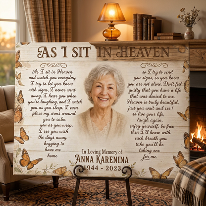 Personalized In Loving Memory Canvas Print Custom Photo Memorial Wall Art Gift - Image 2