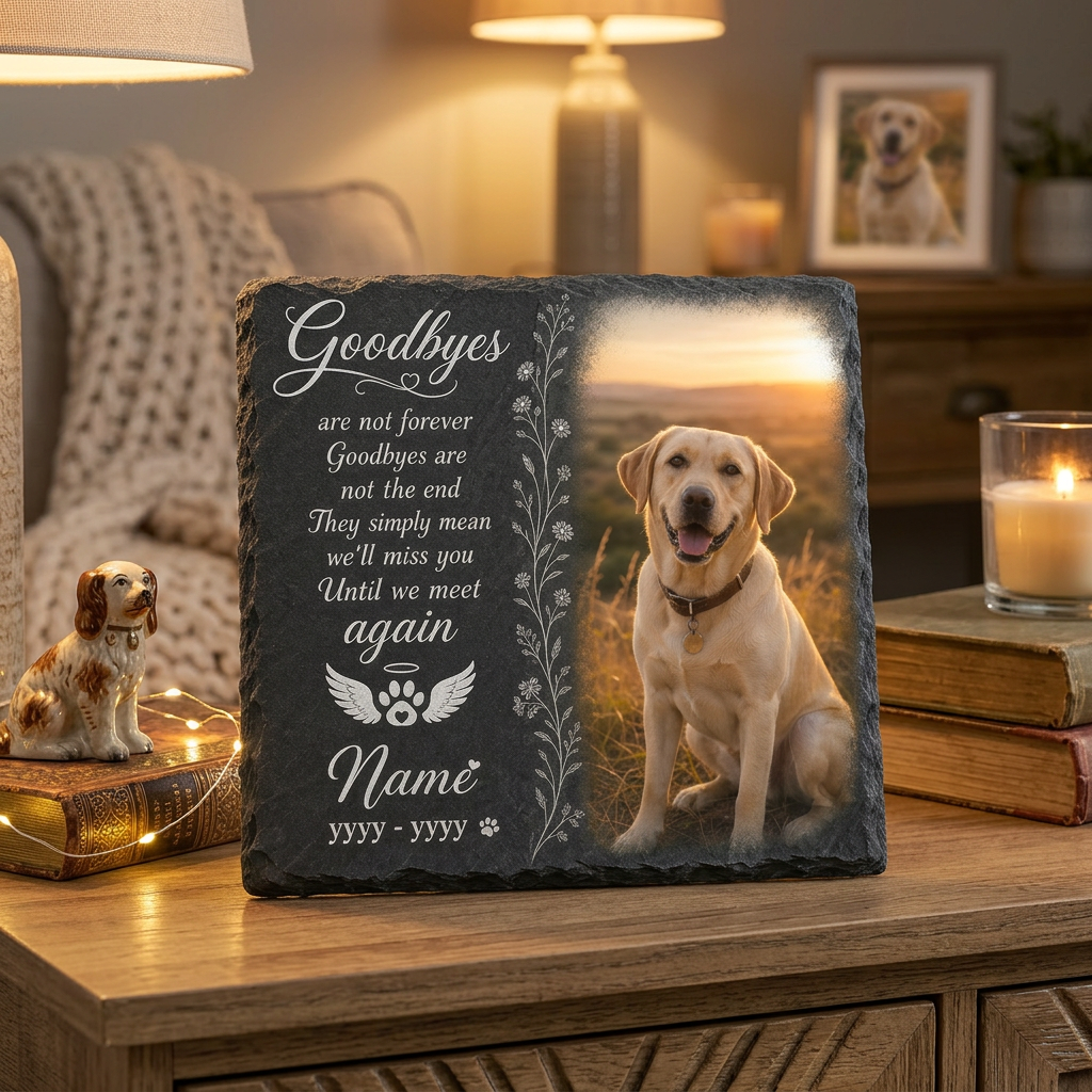Until We Meet Again Personalized Dog Memorial Garden Stone Custom Pet Loss Gift - Image 2