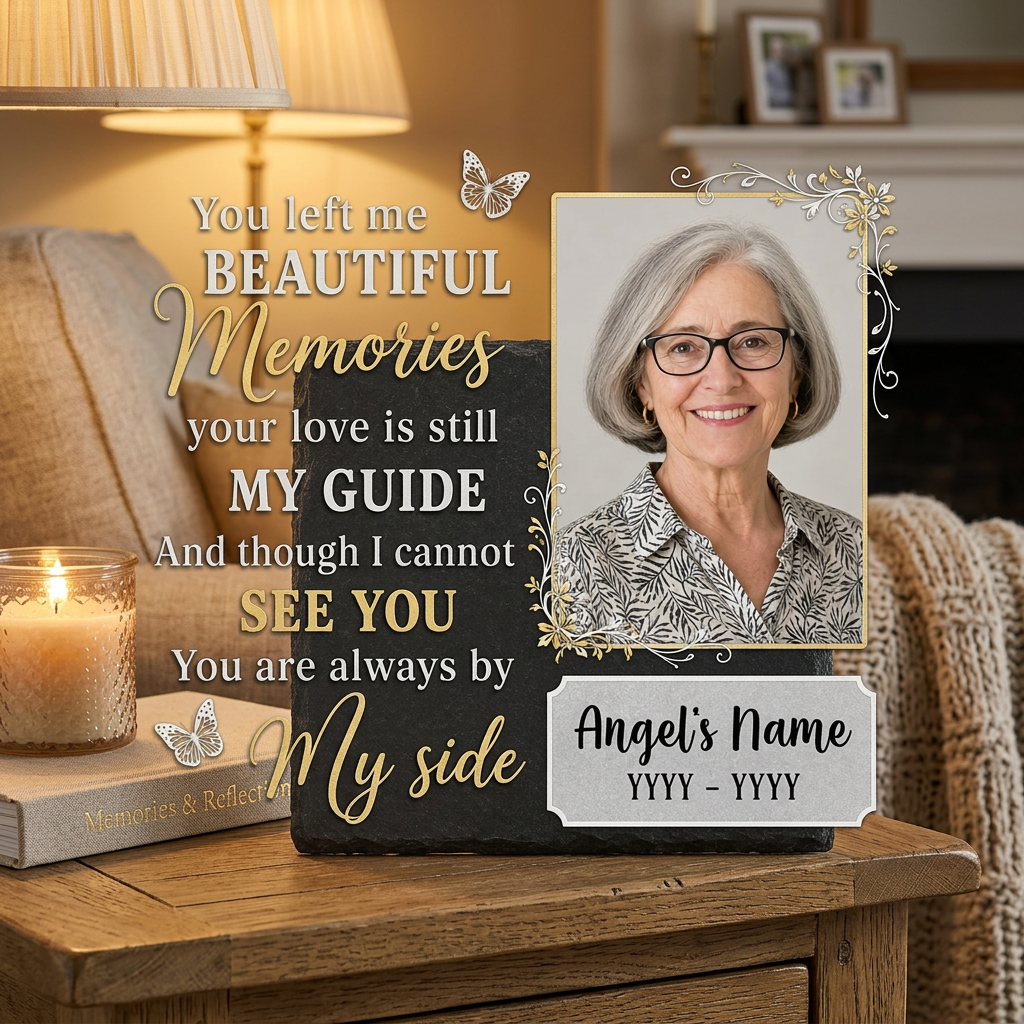 Personalized Memorial Photo Garden Stone for Loss of Mother, Sympathy Gift - Image 2