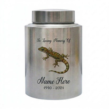 Personalized Iguana Lizard Stainless Steel Cremation Urn for Human Ashes Loss of Loved One Family Member Decorative Display 7.5in x 5.1in Memorial Keepsake Urn, Memorial Gift, In Loving Memory - Image 2