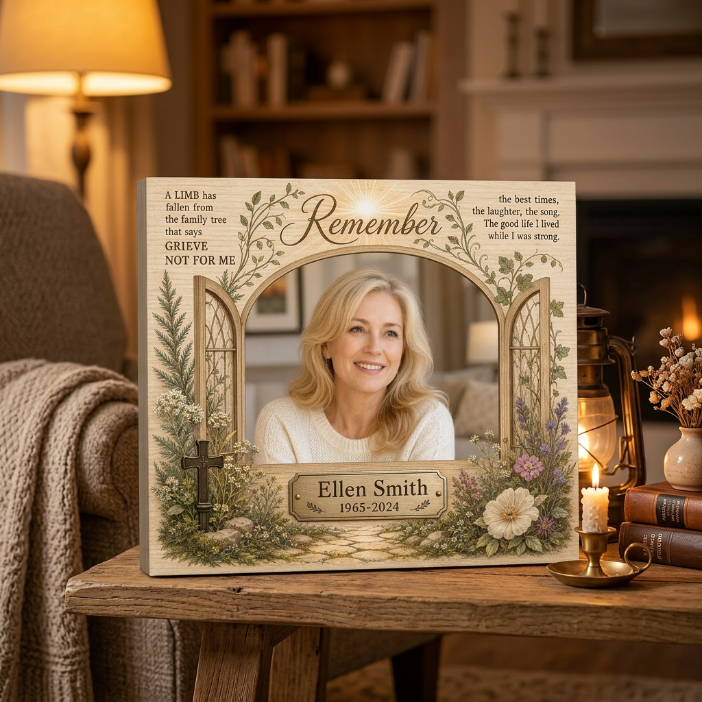 Personalized Memorial Wall Canvas Tree Remembrance Photo Sympathy Gift for Loss of Loved One - Image 2