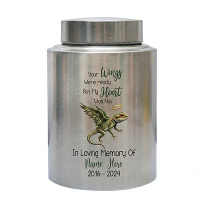 Personalized Iguana Gecko Lizard UV Printed Bereavement Tribute for Reptile Lover, Loss of Loved One Ash Storage Container, Two Sizes, Memorial Keepsake Urn, Memorial Gift, In Loving Memory - Image 2