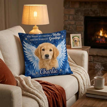 Personalized Pet Memorial Photo Pillow - Custom Dog Loss Sympathy Gift, Rainbow Bridge Remembrance - Image 2