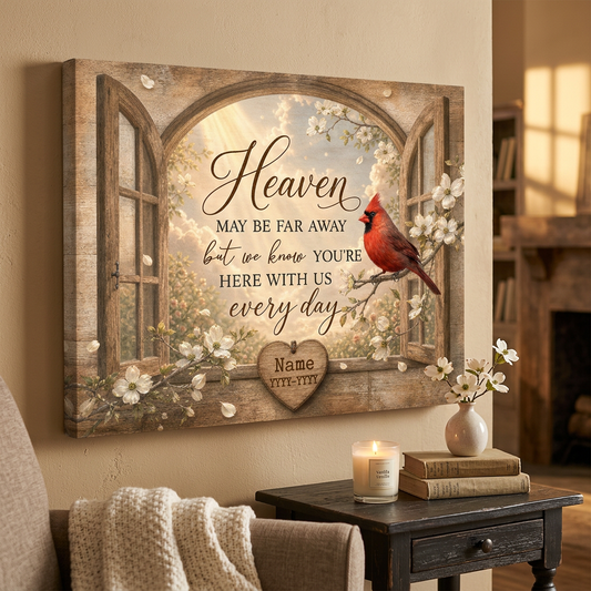 Personalized Cardinal Memorial Wall Canvas In Loving Memory Sympathy Gift for Loss of Loved One - Image 2