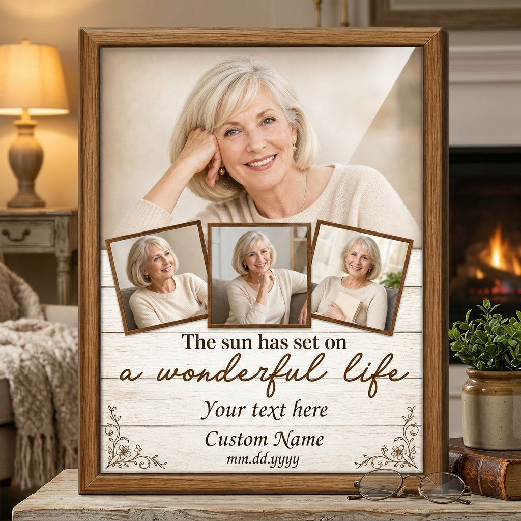 Personalized In Loving Memory Photo Collage Wall Canvas Sympathy Gift for Loss of Loved One - Image 2