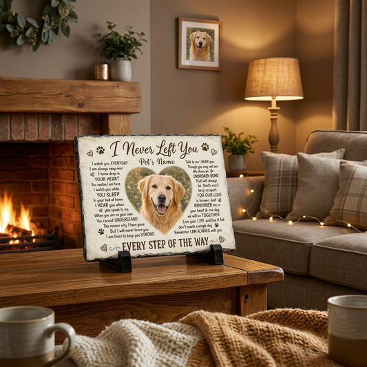 Personalized Pet Memorial Garden Stone with Photo – Dog Loss Remembrance Plaque - Image 2