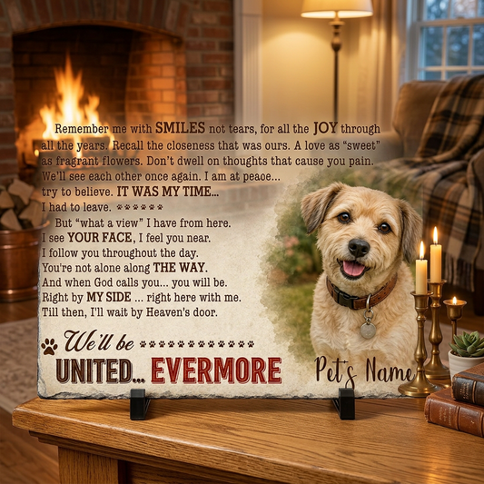 Personalized Dog Memorial Garden Stone – Custom Pet Photo Slate for Pet Loss - Image 2