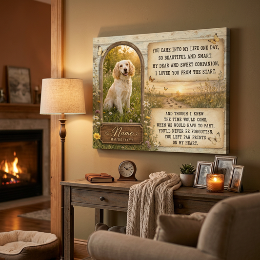 Personalized Dog Photo Memorial Wall Canvas – Sympathy Gift for Dog Owners - Image 2