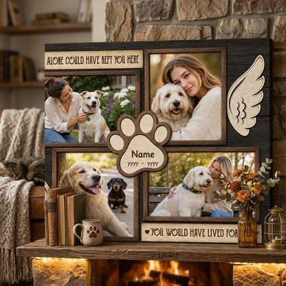 Personalized Pet Memorial Photo Collage Canvas Wall Art Dog Lovers Sympathy Gift - Image 2