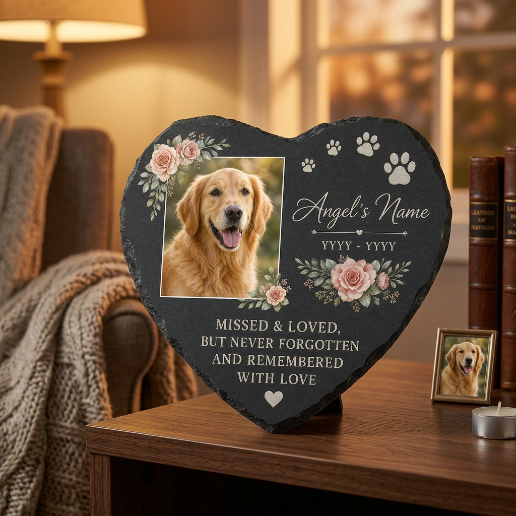 Personalized Dog Photo Memorial Garden Stone – Pet Loss Remembrance Gift - Image 2