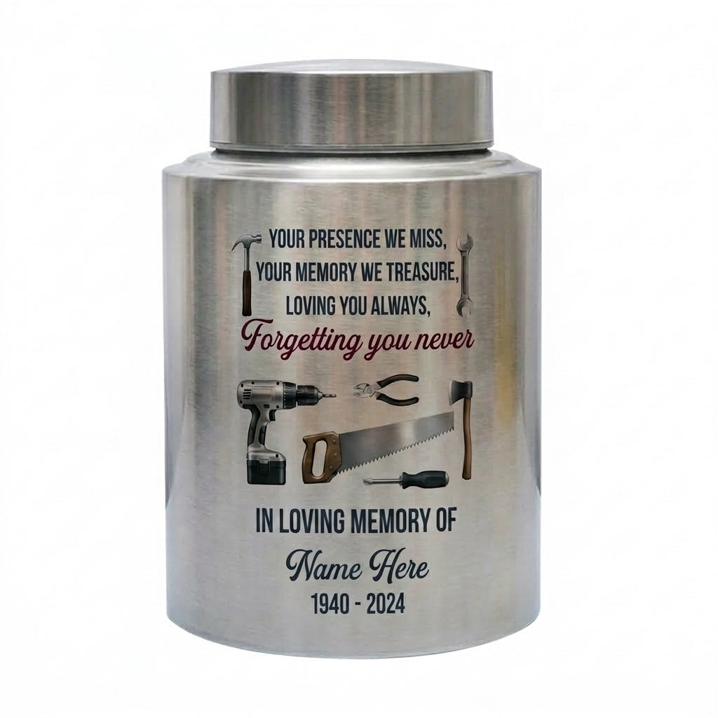Personalized Dad Father UV Printed Cremation Urn for Human Ashes Loss of Husband Grandfather Men Funeral Display Adult Size Memorial Keepsake Urn, Memorial Gift, In Loving Memory - Image 2