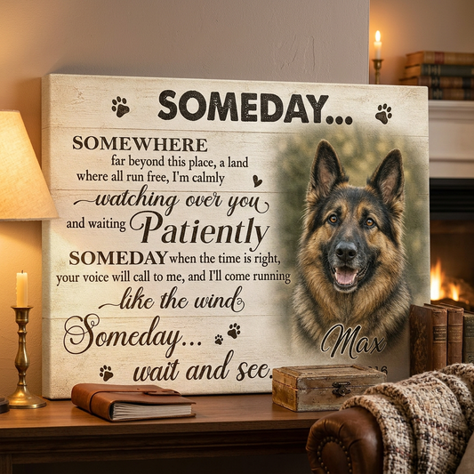 Personalized German Shepherd Memorial Wall Canvas - Dog Loss Remembrance Keepsake Gift - Image 2